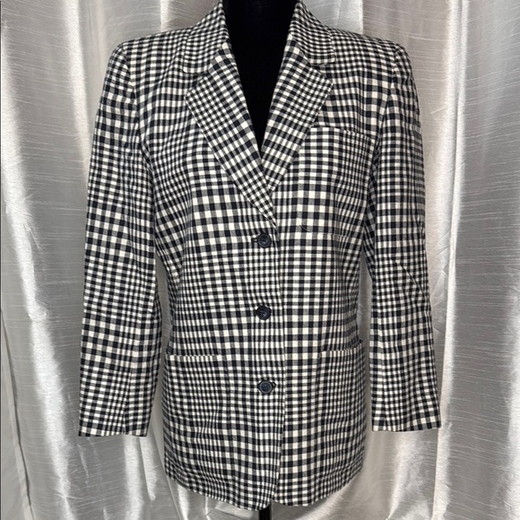 Liz Claiborne Petite Collection Linen Blend Lined Women’s 4P Button Up Blazer - Picture 2 of 8